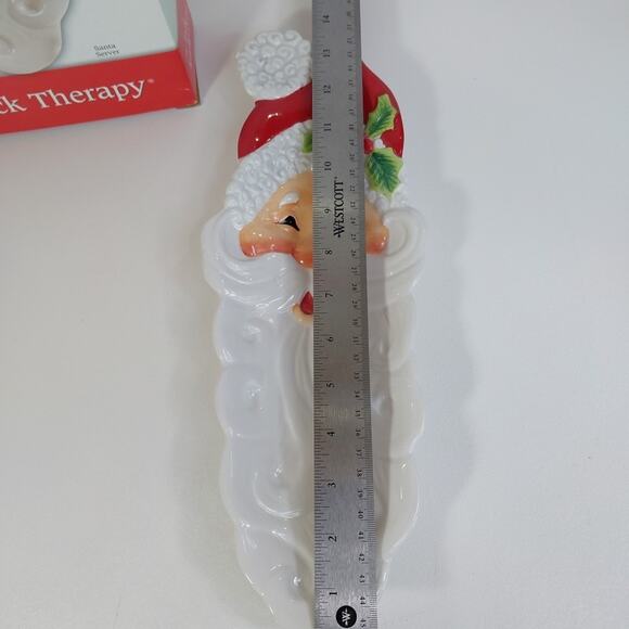 FITZ AND FLOYD Santa Snack Therapy Serving Dish Platter Tray‎ Plate 13.5" W/ Box - Picture 4 of 4